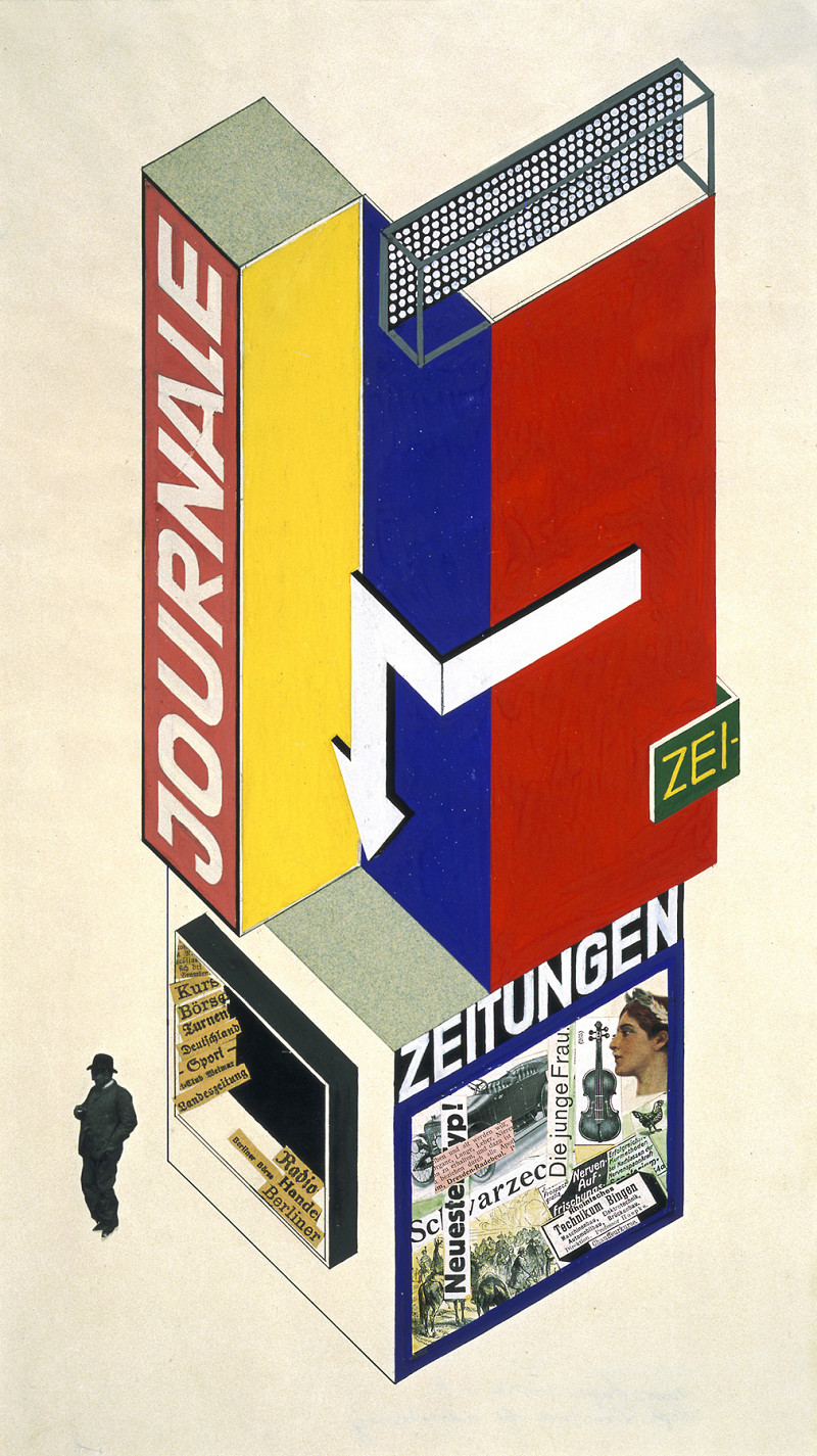 Herbert Bayer, Entwurf für einen Zeitungskiosk, 1924 / Bauhaus-Archiv Berlin, Foto: Hermann Kiessling / © VG Bild-Kunst Bonn