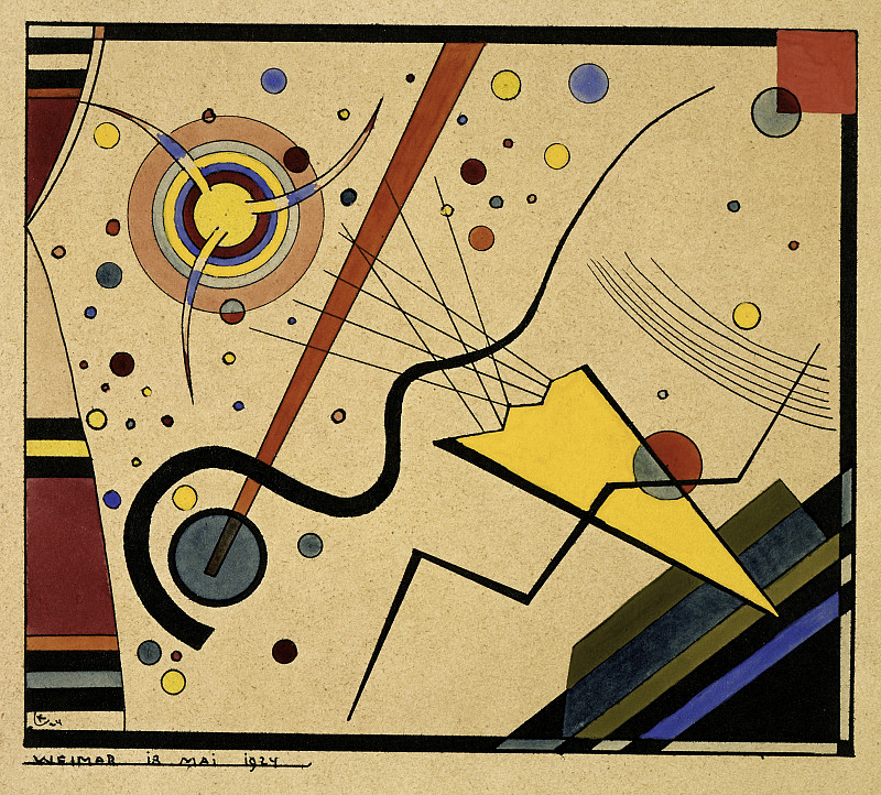 Wassily Kandinsky, Ohne Titel (aus der Mappe für Walter Gropius), 1924 / Bauhaus-Archiv Berlin